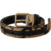 Riem D&amp;G leren riem met bloemenprint voor dames