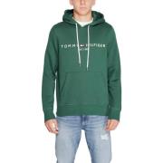 Sweater Tommy Hilfiger Groen bedrukt sweatshirt met capuchon en zakken...