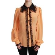 Overhemd D&amp;G Zijden pailletten kanten blouse