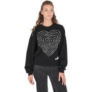 Overhemd Love Moschino Women's Heart Graphic Sweatshirt Zwart