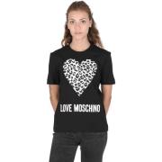 T-shirt Love Moschino Zwart katoenen T-shirt met logo