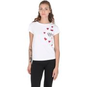 T-shirt Love Moschino dames T-shirt met korte mouwen en hartjesprint