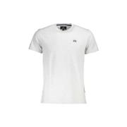 T-shirt La Martina Geborduurd logo grijs katoenen T-shirt