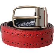 Riem D&amp;G Rode Leren Riem