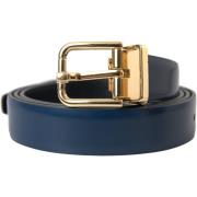 Riem D&amp;G Leren Riem - Blauw