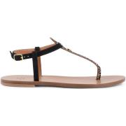 Sandalen Dee Ocleppo TStrap Platte Sandalen Luipaard Print