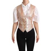 Kostuum D&amp;G Metallic Mouwloos vest met V-hals