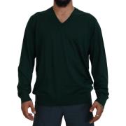 Sweater D&amp;G Heren V-Hals Trui - Groen