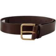 Riem D&amp;G Leren Riem voor Heren - Bruin