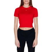 Fleece Jack Tommy Hilfiger Tommy Hilfiger geribbelde crop top met kort...