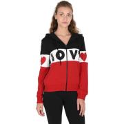 Trainingsjack Love Moschino rode Love hoodie met rits voor dames