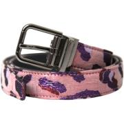 Riem D&amp;G Luipaardprint Zijden Riem - RozePaars