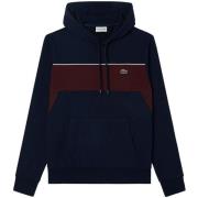 Sweater Lacoste Colour Block Fleece Hoodie Navy Blue/Bordeaux