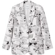 Blazer Desigual blazer met krantenprint voor dames