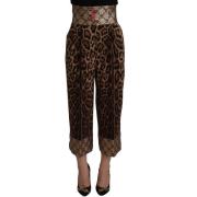 Broek D&amp;G Luipaard Jacquard Hoge Taille Broek