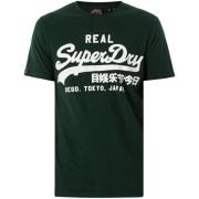 T-shirt Korte Mouw Superdry Klassiek Vintage Logo Grafisch T-Shirt