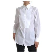 Overhemd D&amp;G Classic White Tuxedo Shirt voor Dames