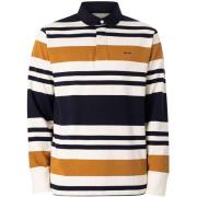 Polo Shirt Lange Mouw Gant Multi Stripe Heavy Rugger Poloshirt Met Lan...