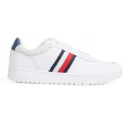 Sneakers Tommy Hilfiger Witte leren sneakers met rubberen zool