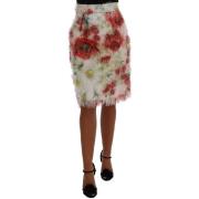 Rok D&amp;G Knielange rok met bloemenpatroon