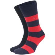 Sokken Tommy Hilfiger Two Pack Knitted Rugby Socks Navy Tommy Original