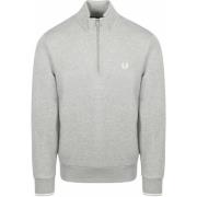 Sweater Fred Perry Half Zip Trui Melange Grijs