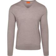 Sweater Suitable Merino Pullover V-Hals Greige