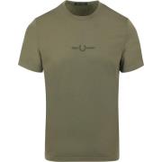 T-shirt Fred Perry T-Shirt M4580 Olijfgroen