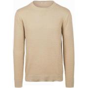 Sweater Knowledge Cotton Apparel Trui Bubble Knit Beige