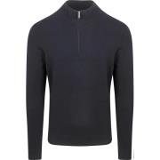 Sweater Profuomo Half Zip Pullover Luxury Navy