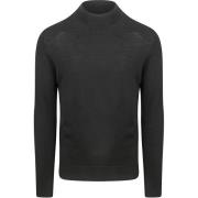 Sweater Profuomo Turtleneck Trui Merino Zwart