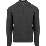 Sweater William Lockie Half Zip Pullover Lamswol Charcoal Melange