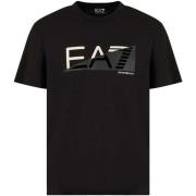 T-shirt Ea7 Emporio Armani Mixed Logo Series T-Shirt Black