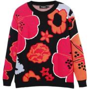 Fleece Jack Desigual Trui met bloemenprint en lange mouwen