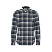 Overhemd Lange Mouw Barbour Sheldton Tailored Shirt - Dark Navy