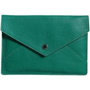 Handtasje D&amp;G Envelop Clutch Leer Groen