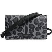 Handtas D&amp;G Luipaard Lederen Tweevoudige Kaartsleuf Crossbody Tas