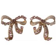 Oorbellen D&amp;G Messing Roze Helder Crystal Bow Fiocchi Oorbellen