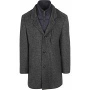 Trainingsjack Suitable Caleb Coat Wol Blend Navy