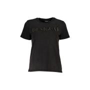 Overhemd Desigual Basic T-shirt voor dames zwart