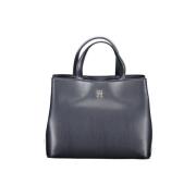 Handtas Tommy Hilfiger Womens Navy lederen draagtas handtas AW0AW09174