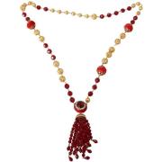 Ketting D&amp;G Rood fluweel kristal kralen ketting