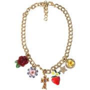 Ketting D&amp;G Gouden Multi Bedel Ketting