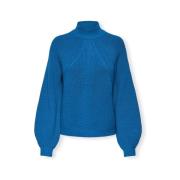 Trui Only Katia Life High Neck Knit - Directoire Blue