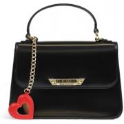 Tas Love Moschino Zwarte Leren Schoudertas