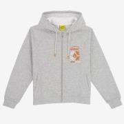 Mantel Oxbow Effen hoodiejas met borduurwerk leder P2SIMOLIS