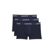 Boxers Lacoste 3 Pack Cotton Stretch Trunks Navy