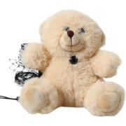 Haar accesoires D&amp;G Beige Teddybeer met Strass Knoop