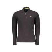 T-shirt La Martina poloshirt met lange mouwen voor heren - zwart