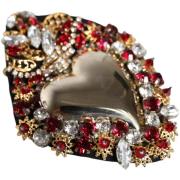 Broche D&amp;G Hart Broche Rood Helder Kristal